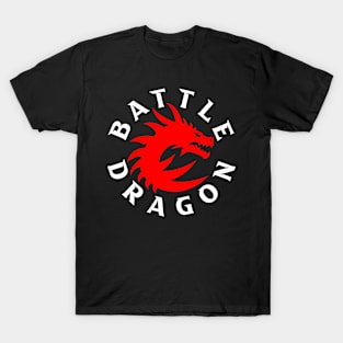 Red Battle Dragon Vector Art Design T-Shirt